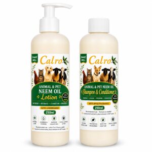 CALRO Animal & Pet NEEM Oil Combo 250ml/Shampoo & Conditioner and Neem Oil Lotion